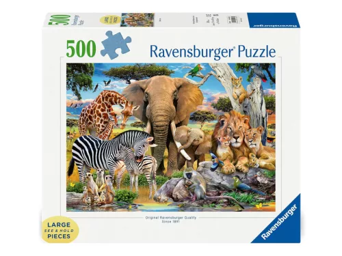 Puzzle 500 db - Vadállatok kölykei