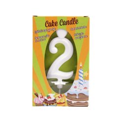 Számgyertya 2 - fehér