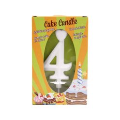 Számgyertya 4 - fehér