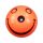 Mosolygó lakkfényű gumilabda - narancssárga, 11 cm