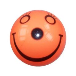 Mosolygó lakkfényű gumilabda - narancssárga, 22 cm