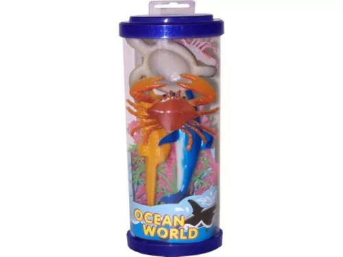 Műanyag  állatok hengerben-többféle