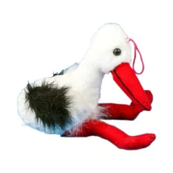 Gólya plüssfigura - 34 cm