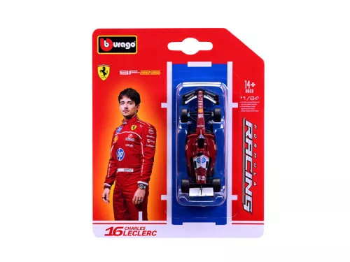 Bburago 1/64 F1 versenyautó - Ferrari SF-25 Leclerc