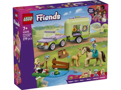 LEGO Friends 42695 Ló- és csikószállító utánfutó