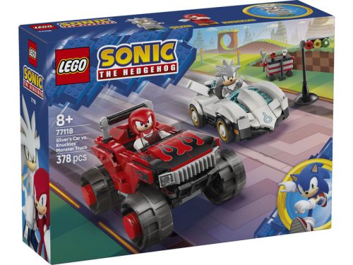 LEGO Sonic 77118 Silver autója knuckles monster truckja ellen