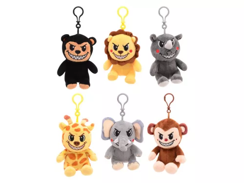 Plüss állatok ketrecben, 6 féle