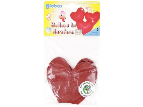 Szív alakú lufi 4 darabos készlet - 35 cm