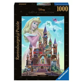 Puzzle 100 db - Disney kastély Csipkerózsika