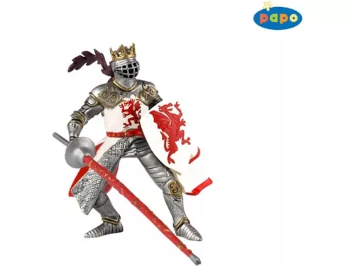 Papo piros sárkány pajzsos katona 39386