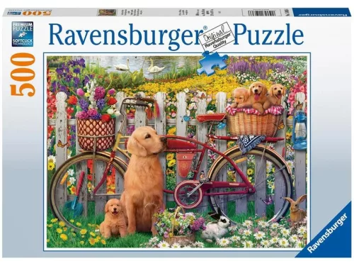 Ravensburger: Puzzle 500 db - Kutyusok a kertben
