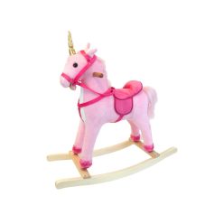 Unikornis hintaló - rózsaszín, 68 cm