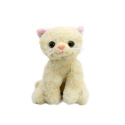 Cica ülő plüssfigura - 14 cm, többféle