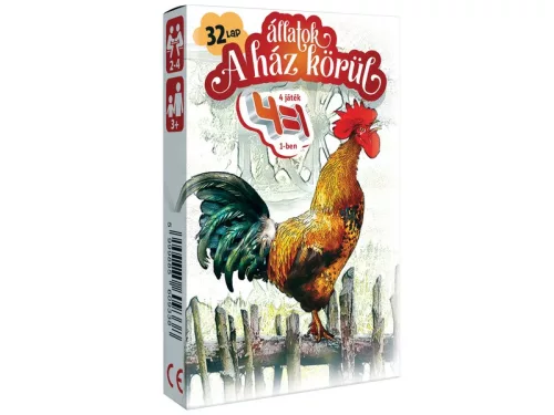 Állatok a ház körül 4 az 1-ben kártyajáték