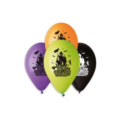 30 cm-es Halloween mintás lufi, többféle 10 db/cs