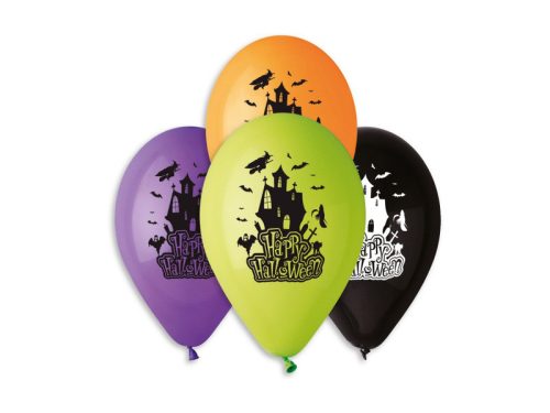 30 cm-es Halloween mintás lufi, többféle 10 db/cs