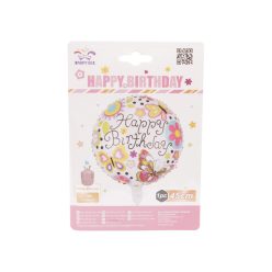 45 cm Happy Birthday fólia lufi, többféle, héliumm