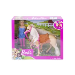 Barbie lovas szett babával