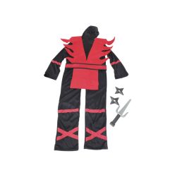 Nindzsa jelmez 1 db tőrrel és 2 db dobócsillaggal, 110 cm