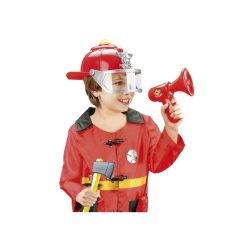   Tűzoltó jelmez: kabát és 7 kiegészítő, zenél, világít