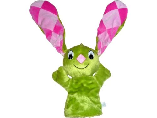 Kockásfülű nyúl bábfigura - 23 cm