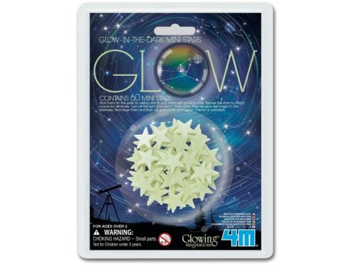 4M sötétben világító mini csillag készlet