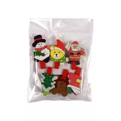 Karácsonyi csipesz 6 darabos készlet