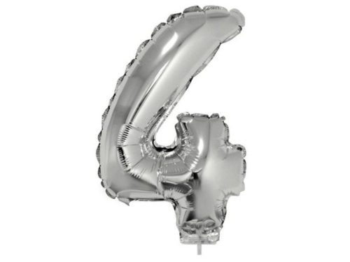 Számos lufi - 4, ezüst, 42 cm