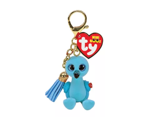 TY: Mini Boos clip műanyag figura WILLIAM - kék flamingó