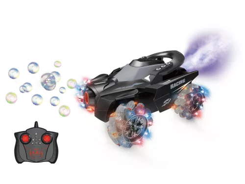 Távirányítós buborékfújó autó, 2. 4 GHz, 6 csatorna, akkus