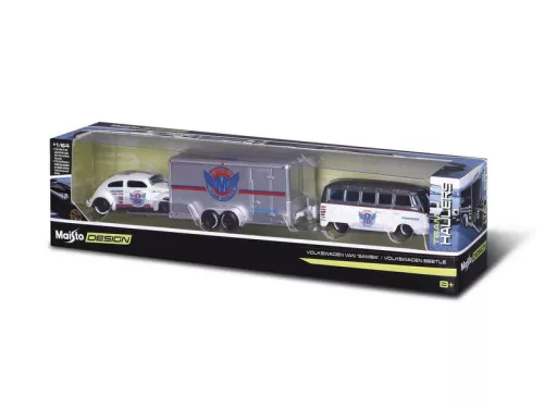 Maisto 1 /64 autó utánfutóval, többféle