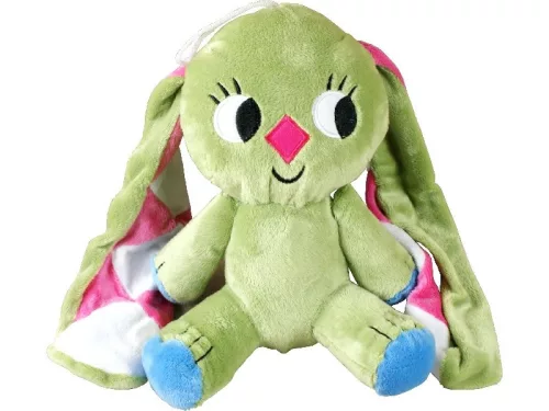 Kockásfülű nyúl plüssfigura - 23 cm