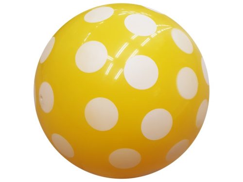 Pöttyös gumilabda 40 cm - többféle, fújatlan
