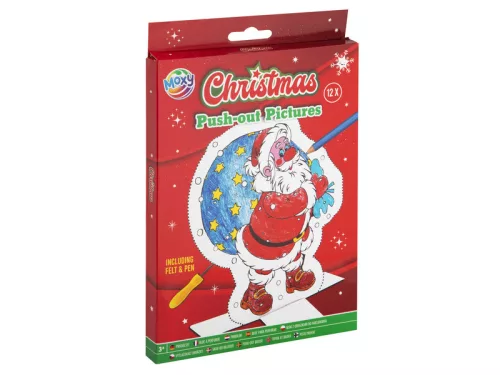 Karácsonyi dekoráció, 12 lap, 15x20 cm