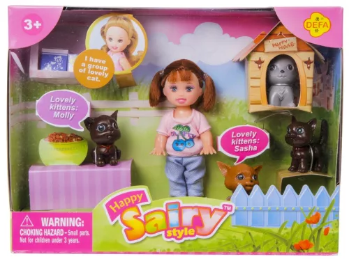 Sairy baba cicákkal - 11 cm, többféle