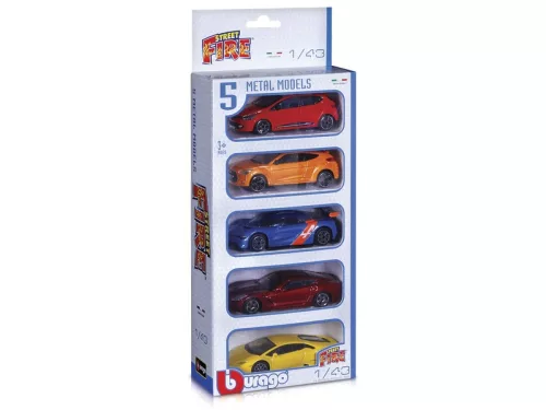Bburago Street Fire kisautó 5 db-os csomag 1:43 - többféle