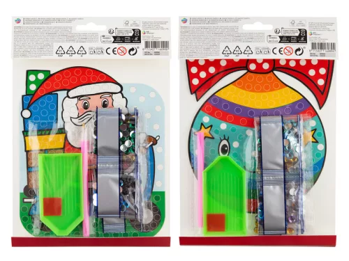 Karácsonyi gyémántfestő, A5, extra nagy kövekkel, 2 féle