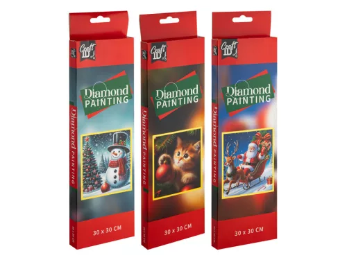 Karácsonyi gyémántfestő 30x30 cm, 3 féle