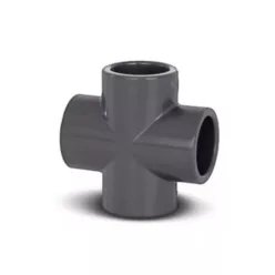   PVC Cross Fitting, 50 mm - kereszt idom, PVC csőrendszerekhez