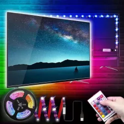   Univerzális USB LED szalag, TV háttérvilágítás, távirányítóval