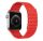 Apple Watch mágneses bőr szíj 38mm/40mm piros