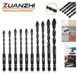   10db többfelületű fúrószár készlet, volfrám-karbid hegyekkel