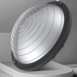   Bosu labda a sebességképzettséghez, egy félkör alakú egyensúlyozó jóga labda fitneszhez és pilateshez. szürke