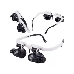   Professzionális Nagyító Szemüveg LED-del 8x–23x – Javításhoz és Szereléshez