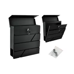   S6238 levéldoboz - antracit színű, modern design, házhoz szállítás, acél anyag