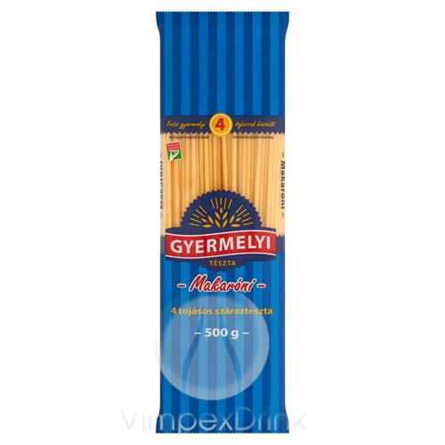 GYERMELYI TÉSZTA 4TOJ.MAKARÓNI 500G