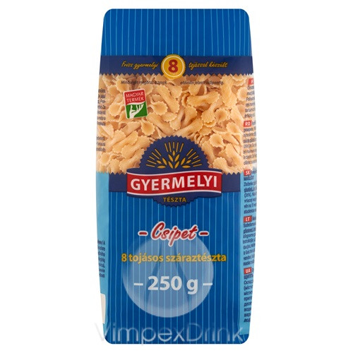 GYERMELYI TÉSZTA 8TOJ.CSIPET 250G