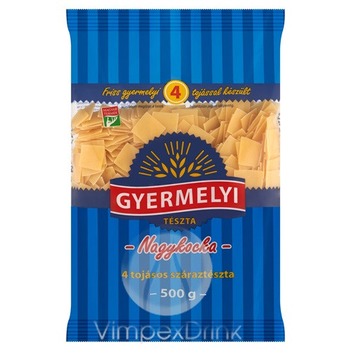 GYERMELYI TÉSZTA 4TOJ.NAGYKOCKA 500G