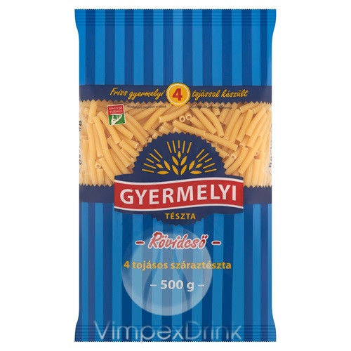 GYERMELYI TÉSZTA 4TOJ.RÖVIDCSŐ 500G