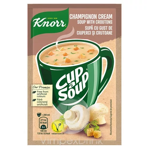 Knorr bögrés leves 15g Gombakrémleves